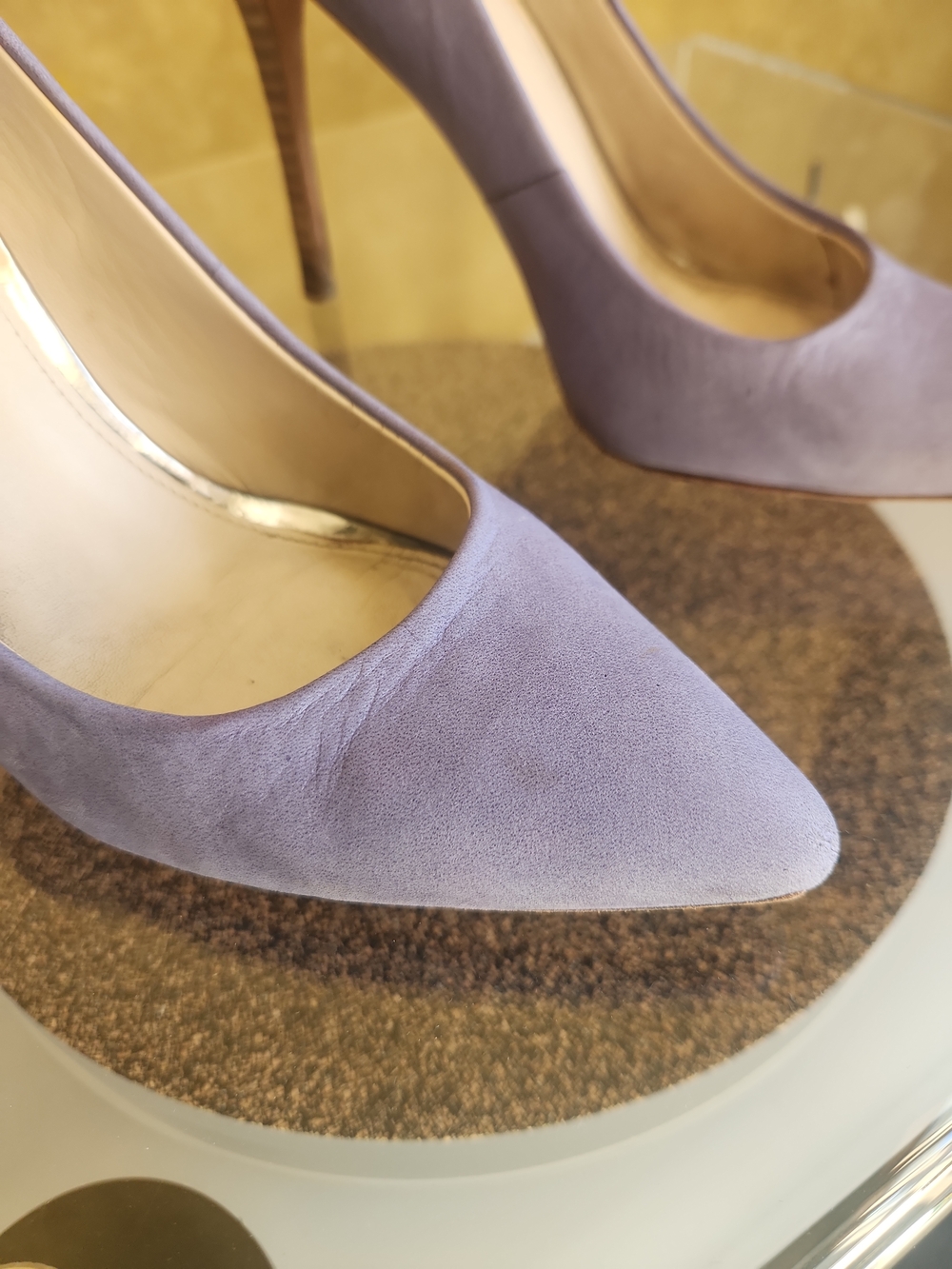 Coach Lilac Suede Pointed-Toe Heels 4 Inch Heel 7.5 - Picture 2 of 9